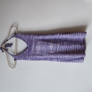 H&M Knit Halter Dress, Purple & White, size Large